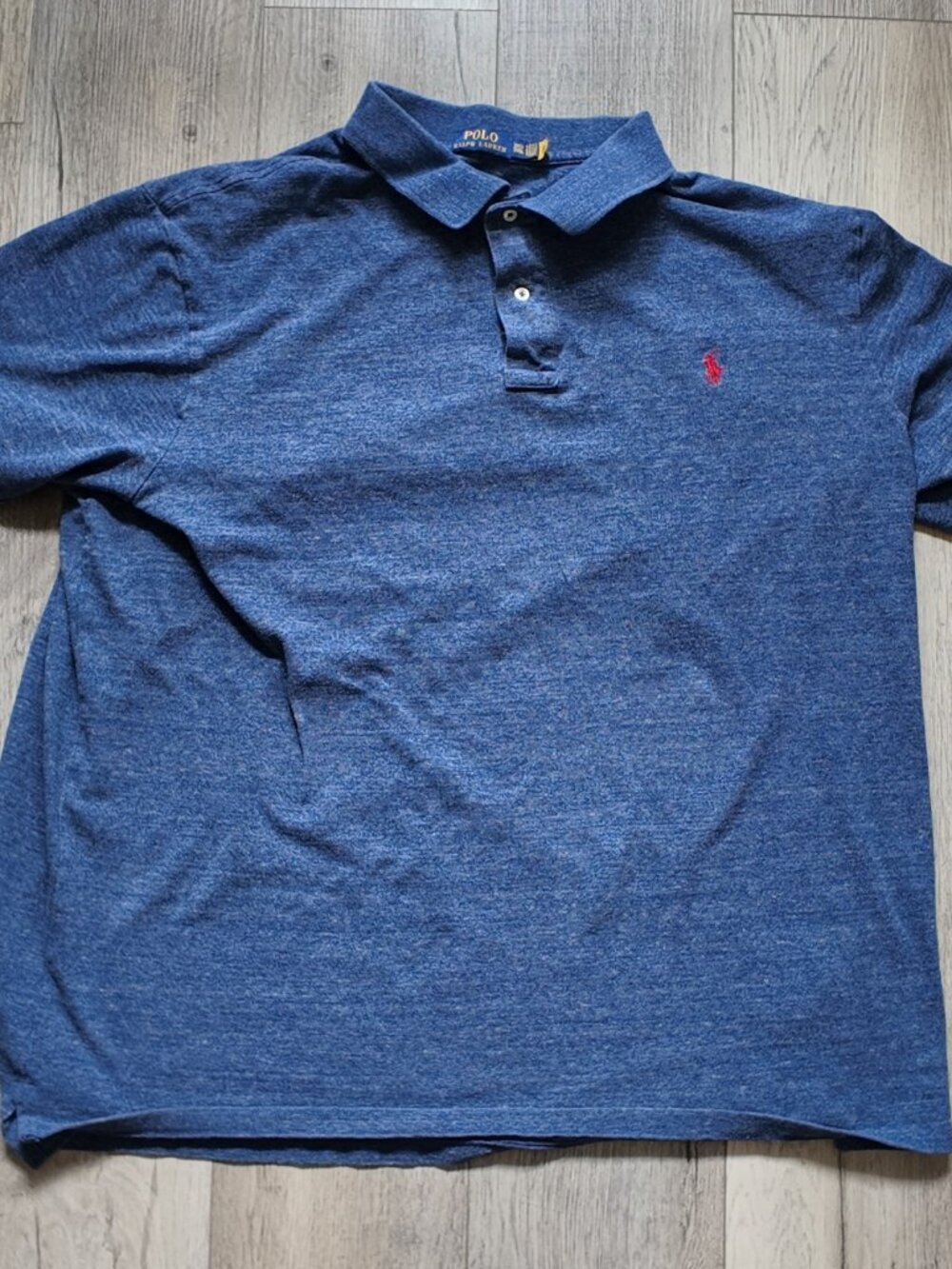 Polo Ralph Lauren Men's 3XLT Big & Tall Heather Blue Short Sleeve Polo Shirt